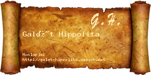 Galát Hippolita névjegykártya